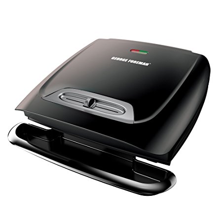 George Foreman GR2121B 8-Serving Classic Plate Grill with Variable Temperature, Black