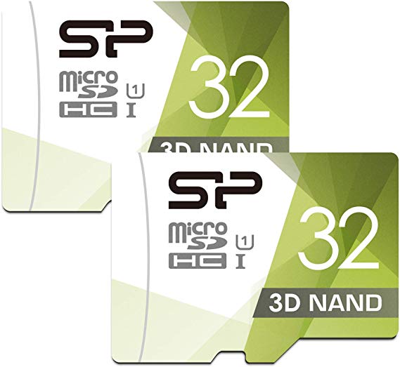 Silicon Power 32GB Dual Pack High Speed MicroSD Card with Adapter