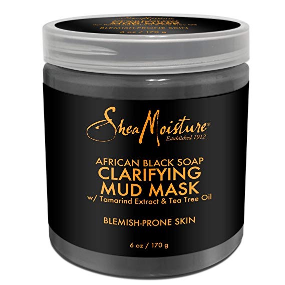 Shea Moisture African Black Soap Clarifying Mud Mask for Unisex, 6 Ounce