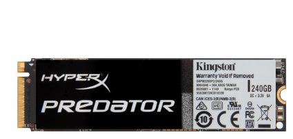 Kingston HyperX Predator 240GB PCIe Gen2 x4 (M.2) Solid State Drive (SHPM2280P2/240G)