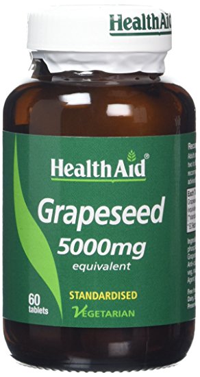 HealthAid Grapeseed Extract 5000mg - 60 Vegetarian Tablets