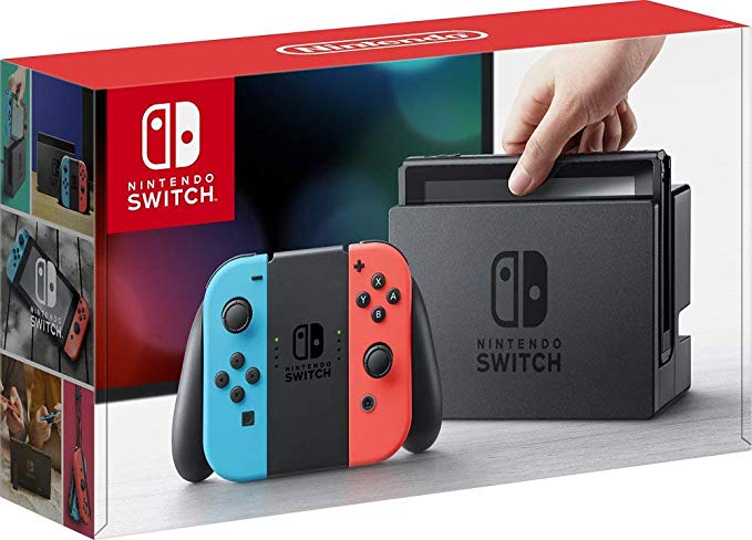 Nintendo Switch 32GB Console Video Games | Neon Red/Neon Blue Joy-Con | 1080p Resolution | WiFi | DHMI | Surround Sound | IR Motion Camera | Customize Your Own MicroSD