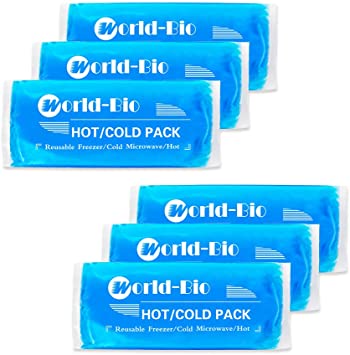 Gel Ice Pack for Injuries Reusable 6 Pack, Flexible Hot and Cold Pack for Neck Head Shoulder Knee Ankle Wrist Elbow Foot, Soft Medical Ice Pack for First Aid, Migraines, Wisdom Teeth, Surgery Recovery