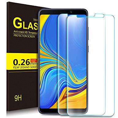 KuGi. Samsung Galaxy A9 2018 Screen Protector, 9H Hardness HD clear Bubble Free Installation Easy Installation Tempered Glass Screen Protector for Samsung Galaxy A9 2018 smartphone. Clear[2 PACK]
