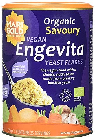 Marigold Engevita Organic Nutritional Yeast Flakes, 125g (Pack of 3)