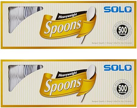 Solo White Heavyweight Spoons, 500 Count (2 Pack)