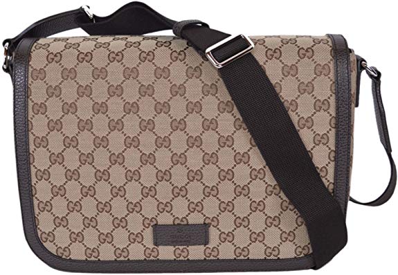 Gucci GG Guccissima Canvas Large Crossbody Messenger Bag (449171/Beige)