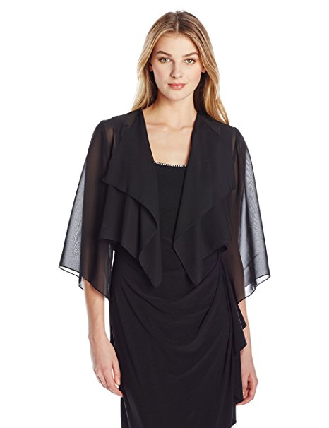 Alex Evenings Chiffon Hanky Hem Bolero Cover-up