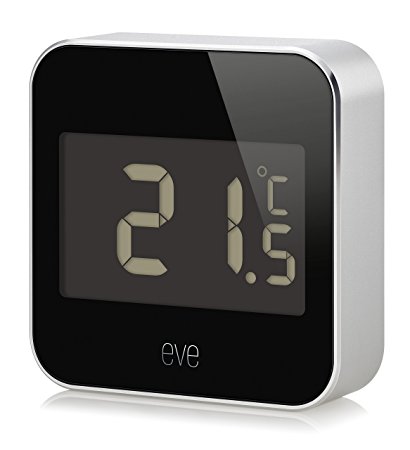 Elgato Eve Degree - Connected Weather Station with Apple HomeKit technology for tracking temperature, humidity & air pressure, IPX3 water resistance, LCD display, Bluetooth Low Energy