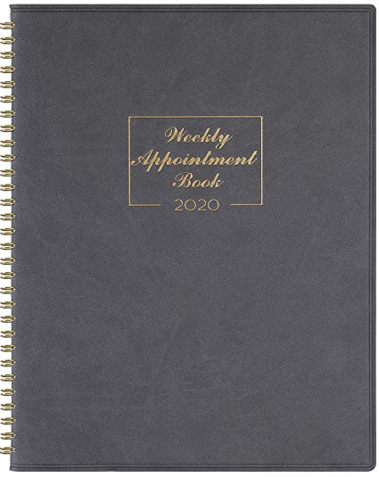 2020 Weekly Appointment Book & Planner - 2020 Daily Hourly Planner 8.4" x 10.6", Jan - Dec 2020, 15-Minute Interval, Flexible Soft Cover, Twin-Wire Binding, Lay - Flat, Best Choice for Your Daily Plan
