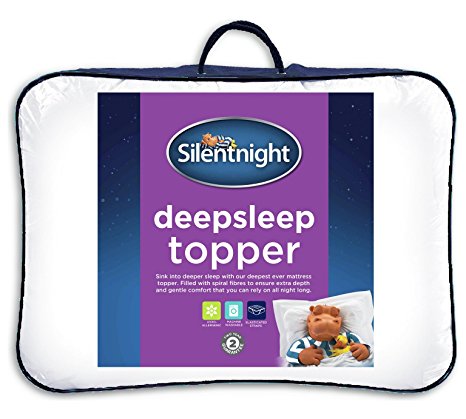 Silentnight Deep Sleep Mattress Topper, White, Double