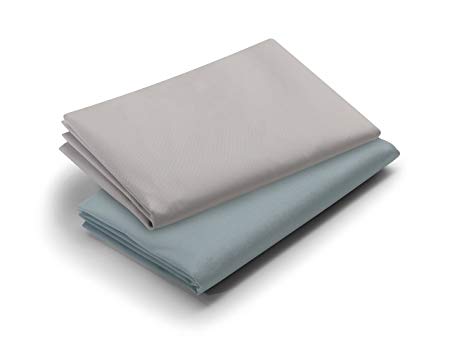 Graco Pack 'n Play 2 Piece Playard Waterproof Sheets, Teal/Grey