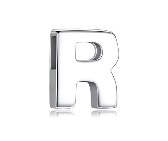 Candyfancy A-Z Letters Personalized Alphabet 925 Sterling Silver Initial Pendant for Women Men