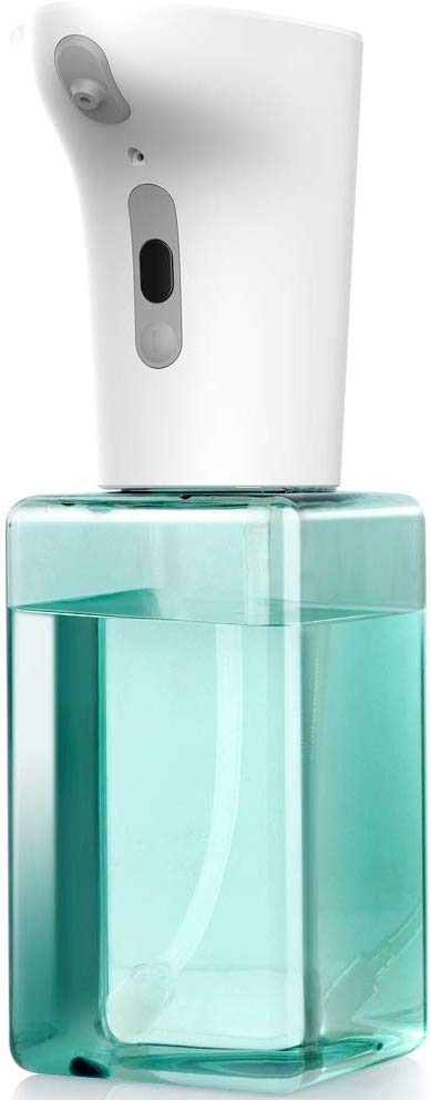 OPOLAR Soap Dispenser,Foam Auto Touchless Soap Dispenser,Waterproof Battery Operated,2 Adjustable Dispensing Volume,Easily for Refill, Suitable for Bathroom Kitchen,Safe,15oz/450ml