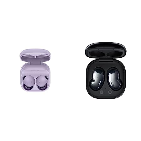 Samsung Galaxy Buds2 Pro, Bluetooth Truly Wireless in Ear Earbuds with Noise Cancellation (Bora Purple, with Mic) & Galaxy Buds Live Bluetooth Truly Wireless in Ear Earbuds with Mic