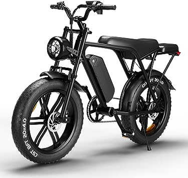 Kujian Electric Bike for Adults, 20" x 4.0 Fat Tire Electric Bike with 750W Motor, 48V 15Ah Removable Battery, 7-Speed Gears City Bicycle, Snow, Beach, Mountain Ebike