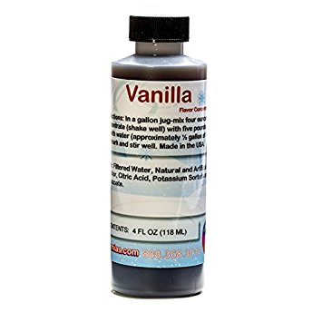 Vanilla Shaved Ice and Snow Cone Flavor Concentrate 4 Fl Ounce Size