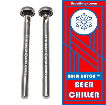 Brew Beer Chiller - 2 Pack - Beer Bottle Beverage Stainless Steel Chiller Sticks