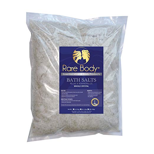 Celtic Sea Salt Rare Body Whole Crystal Bath Salt - Relaxing Salt Bath Soak for Relaxation, Alleviating Disease Symptoms and Aches and Pains, All Natural, Vegan and Gluten Free – 5 Pounds