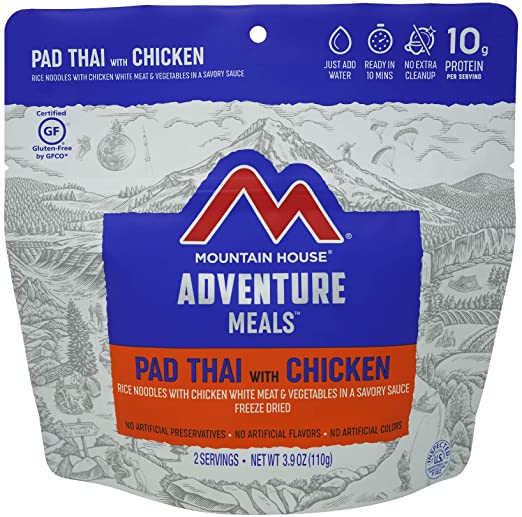 Mountain House Pad Thai with Chicken | Freeze Dried Backpacking & Camping Food | Gluten-Free