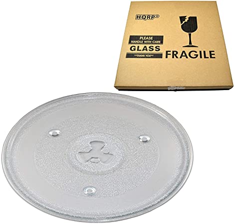 HQRP 10-1/2 inch Glass Turntable Tray compatible with Hamilton Beach 252100500497 HB-P90D23 HB-P90D23A HBP90D23 HB-P90D23AL-DJ Microwave Oven Cooking Plate 270mm 10.5" 10,5" Emerson Sunbeam Magic Chef