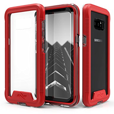 Samsung Galaxy Note 8 Case, Zizo [ION Series] with FREE [Curved Full Glass Screen Protector] Transparent Clear [Military Grade Drop Tested] Note 8