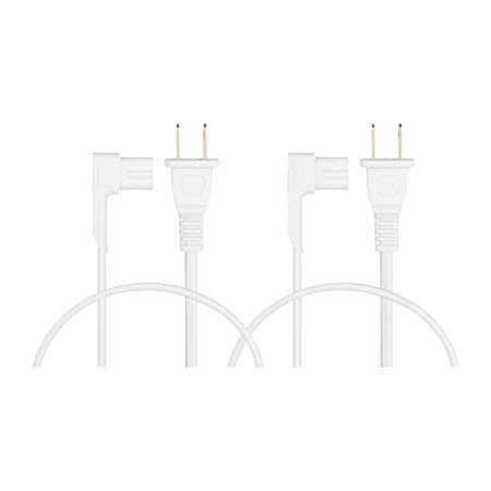Vebner 19.5in 2-Pack Power Cord Compatible with Sonos Play One, Sonos Play-1 and Sonos One SL Speaker. Compatible with Sonos Play One Short Power Cable Cord, White