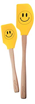 Tovolo Spatulart Smiley Face Spatulas, Heat Resistant, Dishwasher Safe - Set of 2