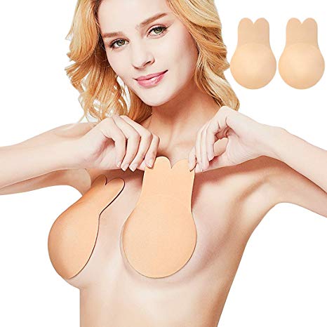 Women Lift Nipple Covers, Self Adhesive Strapless Backless Sticky Invisible Bra Woman Nipplecovers Large Size for C/D Breasts