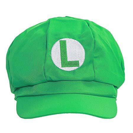 Cosplayrim® Adult Super Bro Hat Cap Accessories for Halloween Costume Green