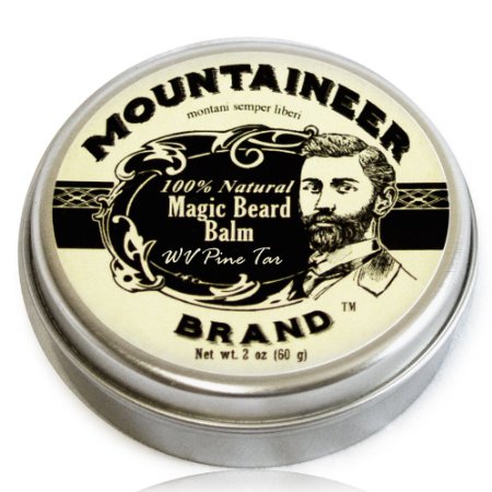 Magic Beard Balm by Mountaineer Brand: All Natural Beard Conditioning Balm (WV Pine Tar)
