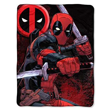 Marvel Comics Deadpool, "Swordsman" Micro Raschel Throw by The Northwest Company, 46" by 60"