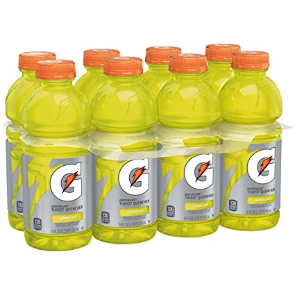 Gatorade Thirst Quencher, Lemon-Lime, 20 Ounce (Pack of 8)