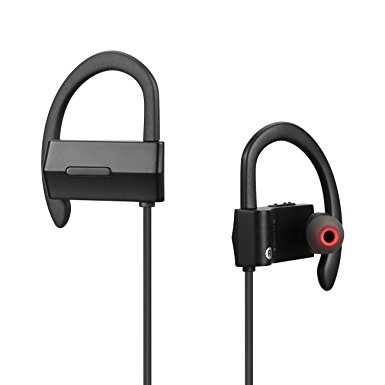 Sobetter Bluetooth Headphones Wireless In Ear Earbuds V4.1 Stereo Noise Isolating Sports Sweatproof Headset with Mic, Premium Bass Sound - Black