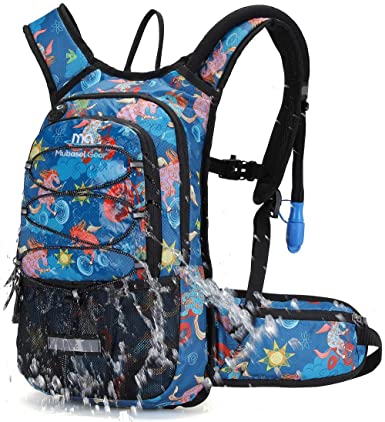Mubasel Gear Insulated Hydration Backpack Pack with 2L BPA Free Bladder - for Running, Hiking, Cycling, Camping