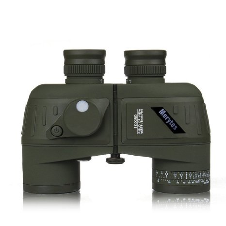 Merytes 10X50 396FT/1000YDS Sports Military Optics Binoculars Telescope Spotting Scope with Compass for Hunting Camping Hiking Traveling Concert Waterproof Shockproof