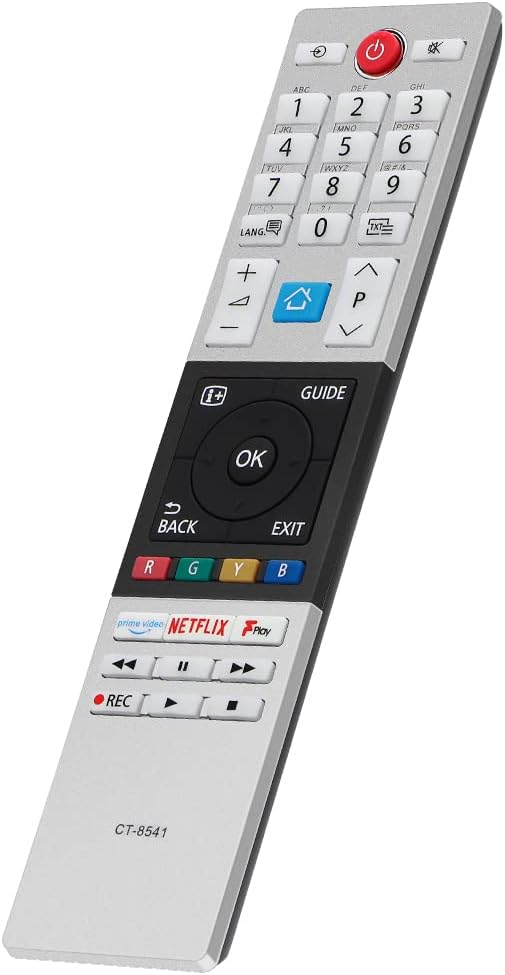 Gvirtue CT-8541 CT8541 30101774 RC42150P Remote Control for Toshiba UHD Frevieww 2018 2019 Ready HD LCD LED TV with Prime Video Netflix F play Freevieww Buttons, No Setup Required