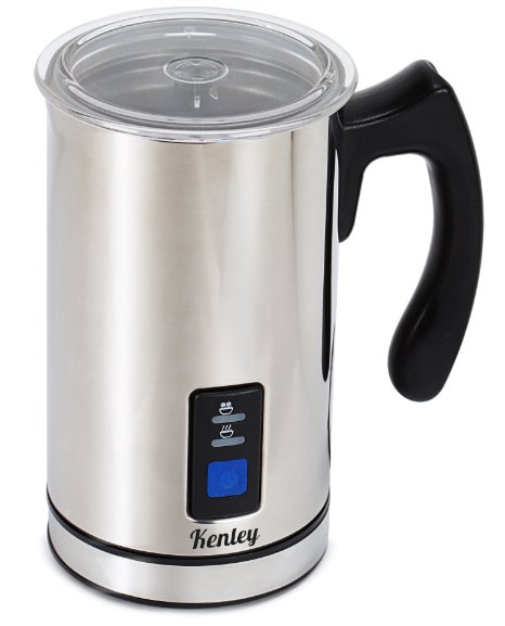 Kenley Electric Hot and Cold Milk Frother Foamer Warmer for Cappucino Latte