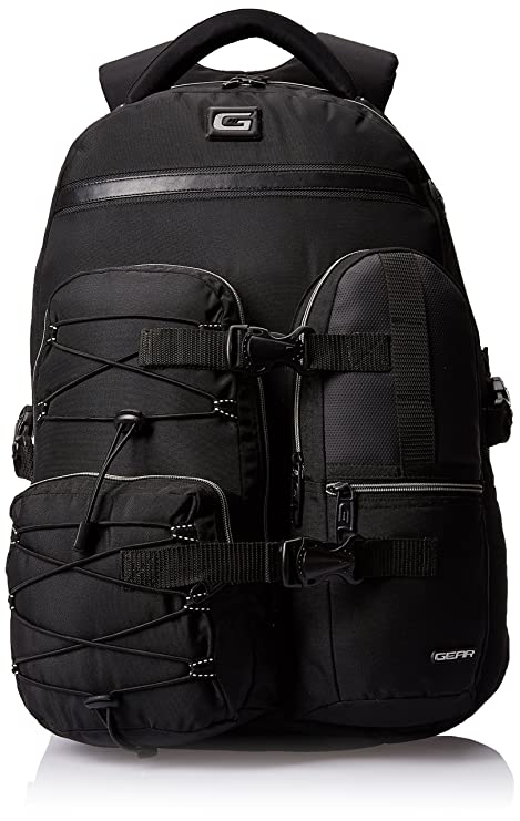 Gear Travel Polyester 25 cms Black and Grey Lap Top Bag (TLP00CRGO0104)