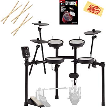 Roland TD-1DMK Electronic Drum Set Bundle with 3 Pairs of Sticks, Instructional Book, and Austin Bazaar Polishing Cloth