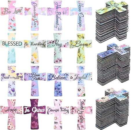 Magnetic Bookmarks Floral Magnet Page Markers Cute Magnetic Page Clips for Student Office Reading Stationery, 16 Styles (96 Pieces)