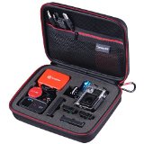 Smatree SmaCase G160 - Medium Case for Gopro Hero 43321 and Accessories 86 x67 x27 - Black and Red