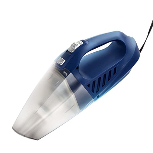 Vehicle vacuum cleaner 12V small and dry dual purpose electric vehicle mini vacuum cleaner (Blue)
