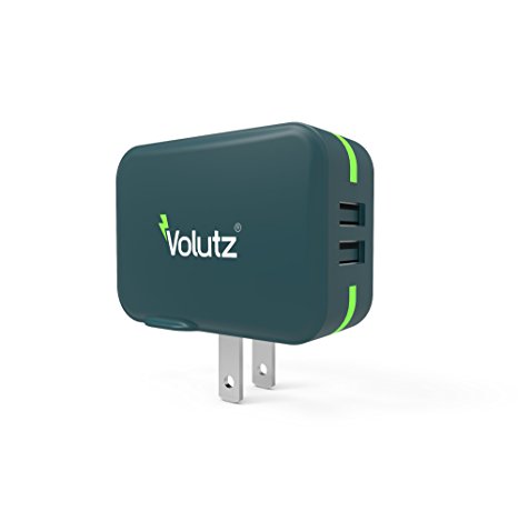 Volutz 24W FluxPort  2 Dual Port Home Travel USB Wall Charger Adapter － Slate Gray