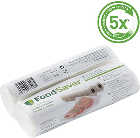 Food Saver FSR2002-I Pack of 2 Bag Material Rolls for FoodSaver Vacuum-Packaging Machines