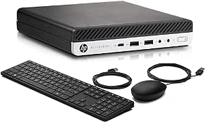 HP EliteDesk 800 G5 High-Performance Mini PC Desktop Computer 9th Gen Core i5-9500T 16GB DDR4 Memory 256GB NVMe SSD, Keyboard & Mouse, WiFi, Bluetooth, Intel UHD Graphics 630, Windows 10 Pro (Renewed)