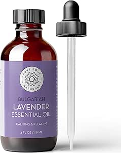 Bulgarian Lavender Essential Oil by Pure Body Naturals, 4 Fluid Ounce - 100% Pure, Independently Tested, Therapeutic Grade Lavender Essential Oil for Diffuser Aromatherapy