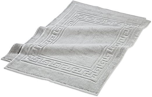 Superior 100% Premium Long-Staple Combed Cotton 2 Piece Bath Mat Set, Silver