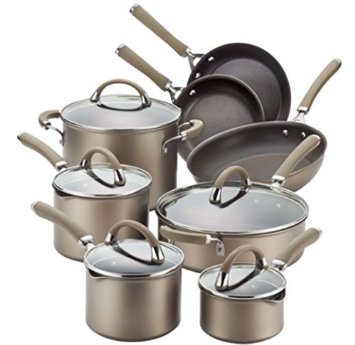 Circulon Premier Professional 13-piece Hard-anodized Cookware Set Chocolate Stainless Steel Base