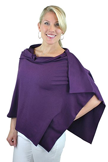 Bamboobies Chic Nursing Shawl - Nursing Cover for Maternity and More, Blackberry